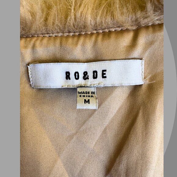 Ro & De Faux Fur Vest Beige – Size M - Picture 3 of 4